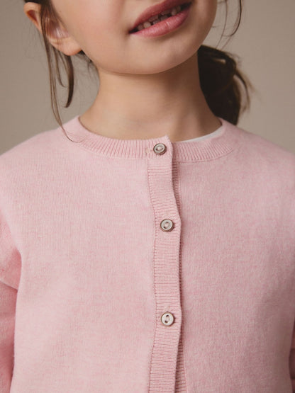 Pink Button Up Cardigan (3mths-16yrs) - Size 3 Years (98cm)
