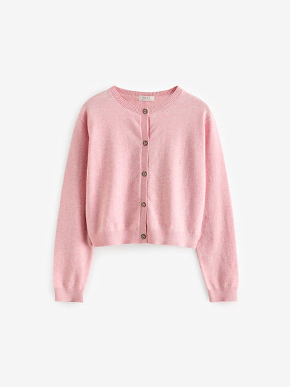 Pink Button Up Cardigan (3mths-16yrs) - Size 3 Years (98cm)