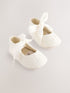 Cream Lace Baby Tie Front Occasion Shoes (0-24mths) - Up To 3 Months (50 - 62cm)