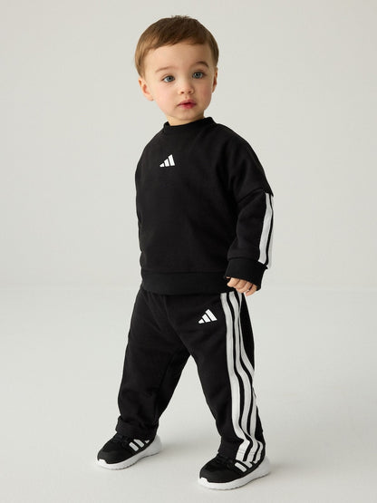adidas Black Essentials Infant Kids Joggers Set