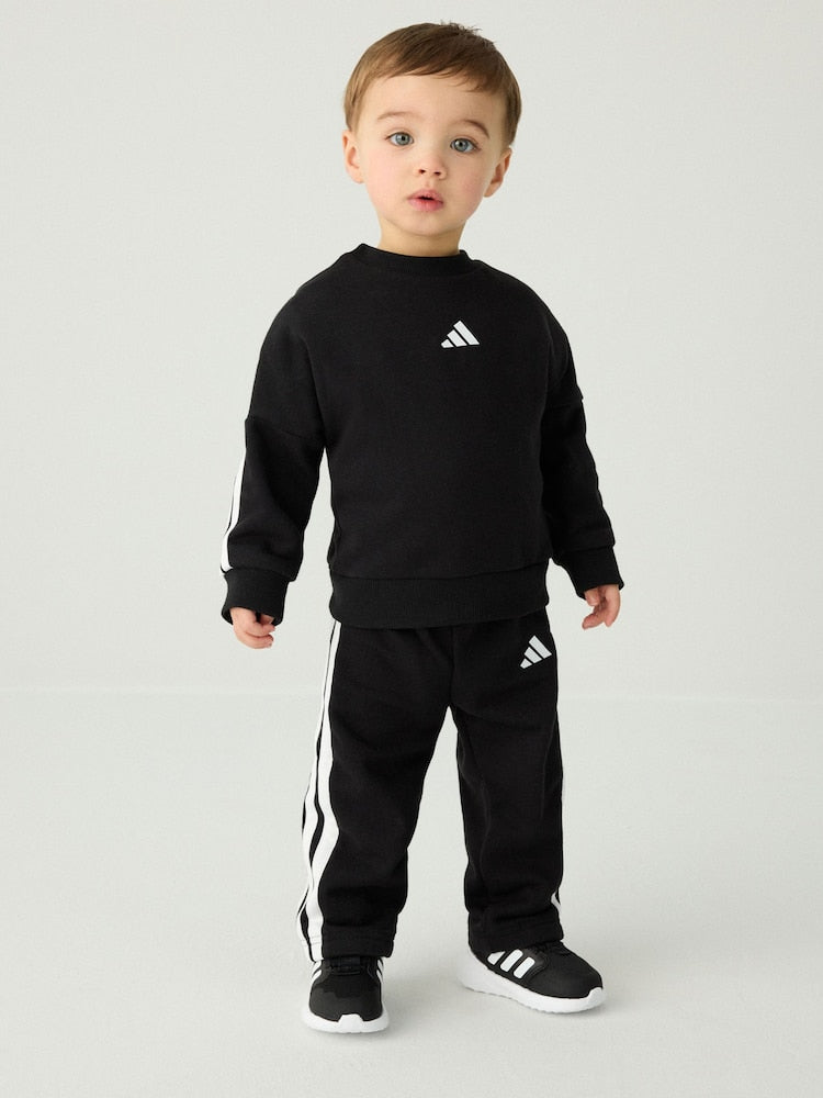 adidas Black Essentials Infant Kids Joggers Set