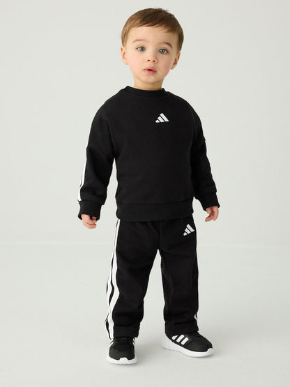adidas Black Essentials Infant Kids Joggers Set