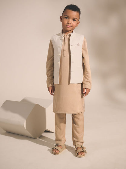 Ecru White Eid Waistcoat (3mths-16yrs)