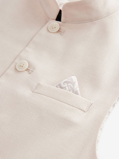 Ecru White Eid Waistcoat (3mths-16yrs)