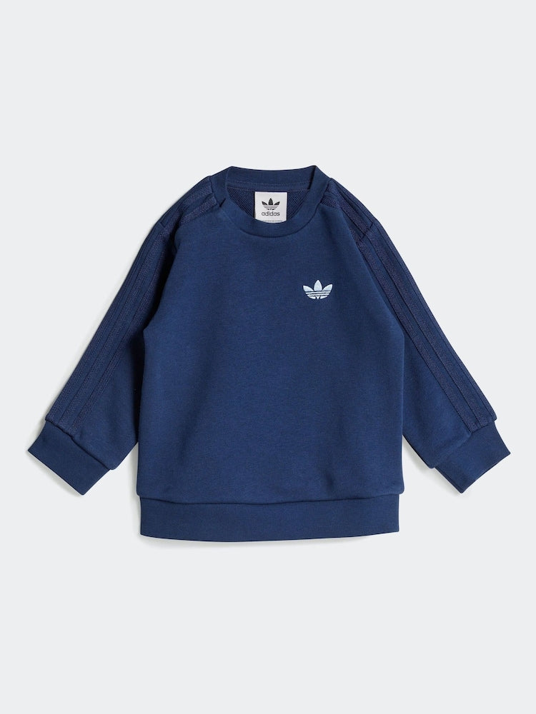 adidas originals Blue Sweatshirt and Denim Legging Set Infant Kids