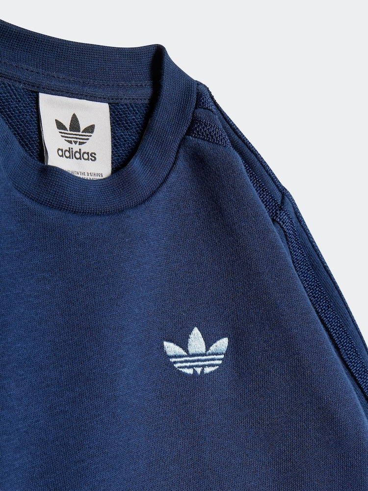adidas originals Blue Sweatshirt and Denim Legging Set Infant Kids
