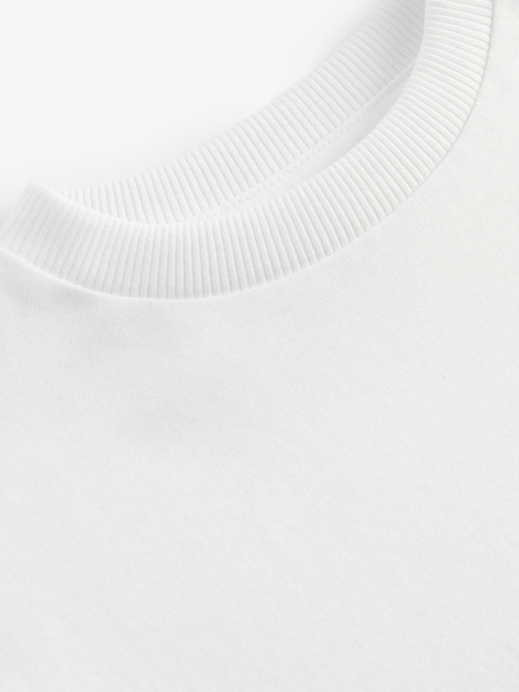 White Short Sleeve Plain T-Shirt (3mths-7yrs)