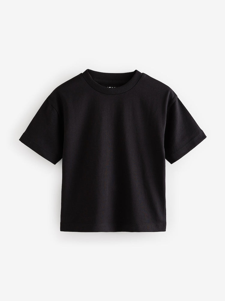 Black Short Sleeve Plain T-Shirt (3mths-7yrs) - Black / 12-18 Months (80-86cm)