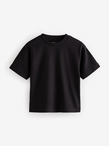 Black Short Sleeve Plain T-Shirt (3mths-7yrs) - Black / 12-18 Months (80-86cm)