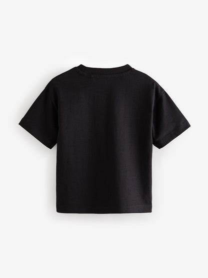 Black Short Sleeve Plain T-Shirt (3mths-7yrs)