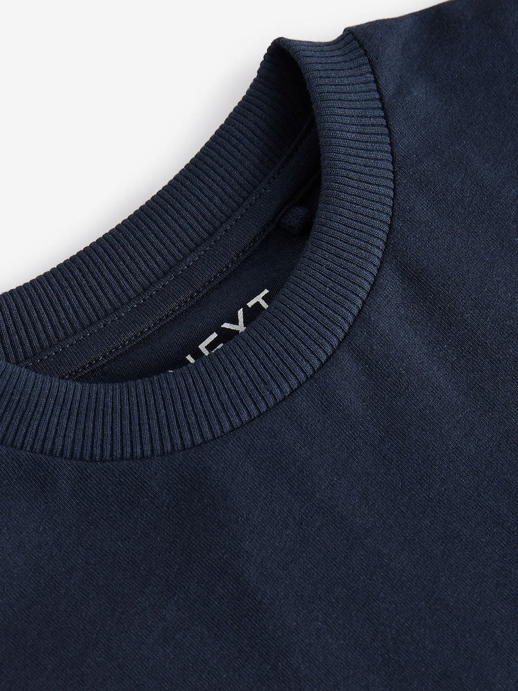 Navy Short Sleeve Plain T-Shirt (3mths-7yrs)