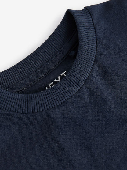 Navy Short Sleeve Plain T-Shirt (3mths-7yrs)
