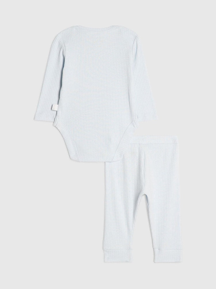 River Island Blue World Cup Bear Babygrow &amp;