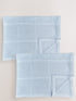 2 Pack Blue Cotton Baby Cellular Blankets - 100x150
