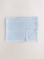 2 Pack Blue Cotton Baby Cellular Blankets - Size 75x95