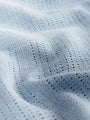 2 Pack Blue Cotton Baby Cellular Blankets - Size 75x95