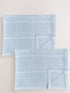 2 Pack Blue Cotton Baby Cellular Blankets - Size 75x95 - Default 1