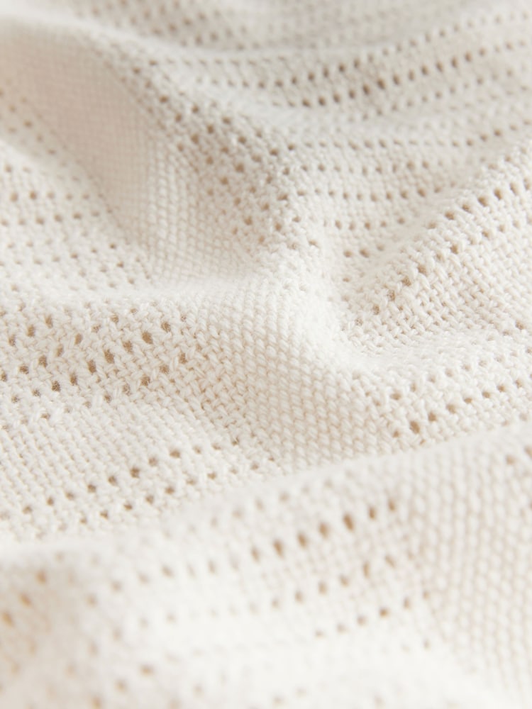 2 Pack Natural Cotton Baby Cellular Blankets