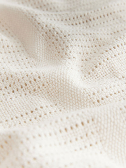2 Pack Natural Cotton Baby Cellular Blankets - Size 75x95