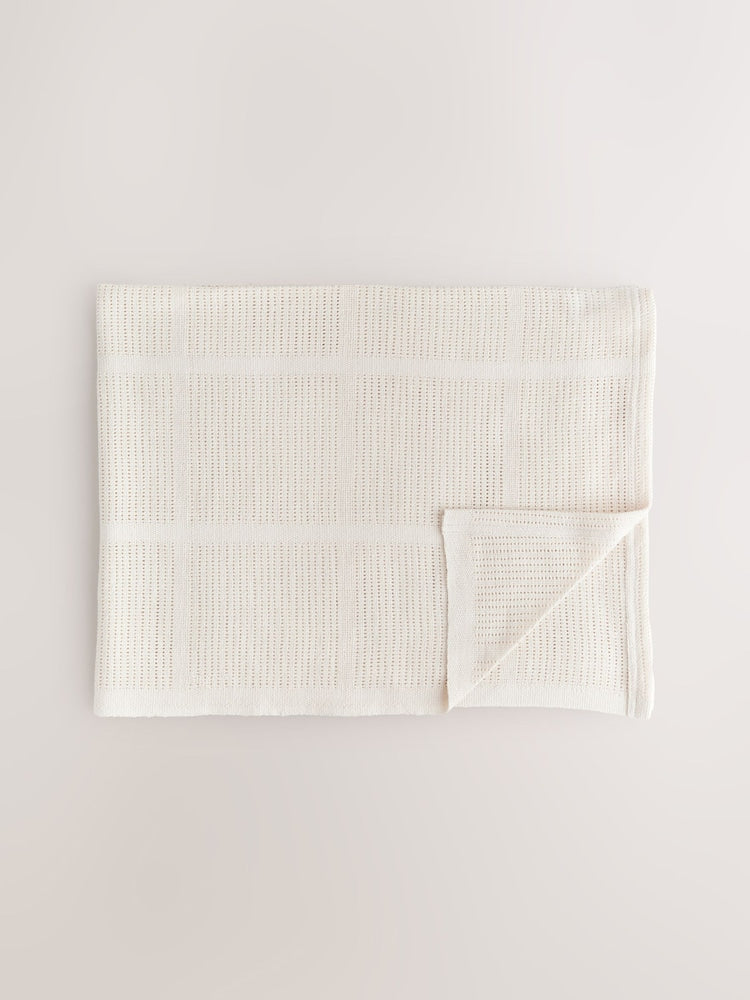 2 Pack Natural Cotton Baby Cellular Blankets