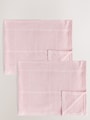 2 Pack Pink Cotton Baby Cellular Blankets - Size 75x95