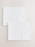 2 Pack White Cotton Baby Cellular Blankets - 100x150