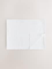2 Pack White Cotton Baby Cellular Blankets - Size 75x95
