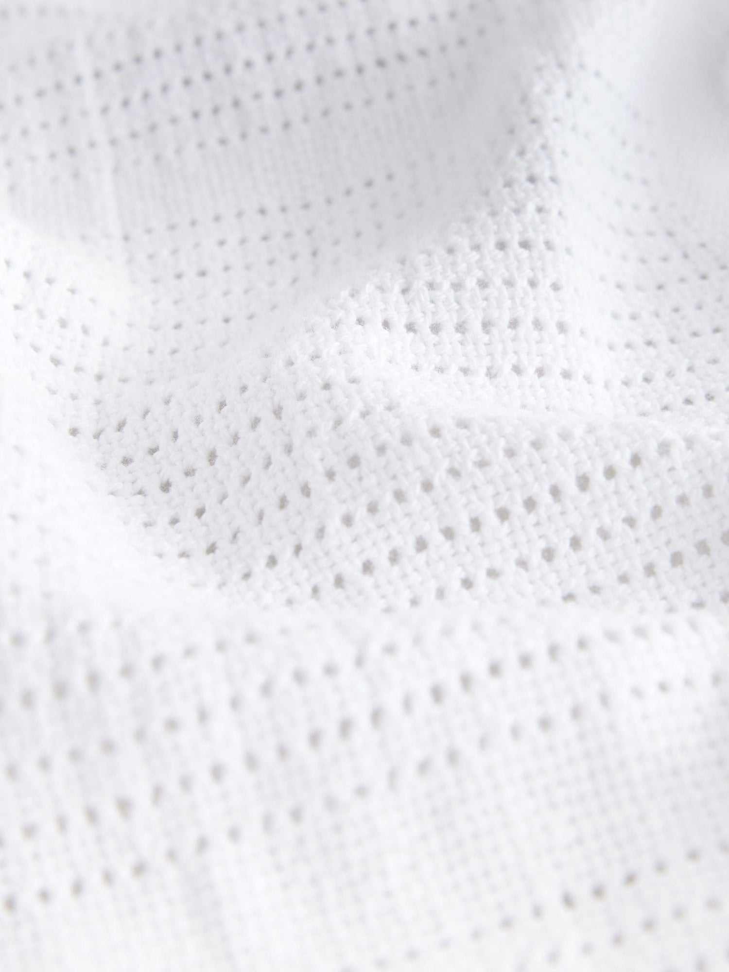 2 Pack White Cotton Baby Cellular Blankets - Size 75x95
