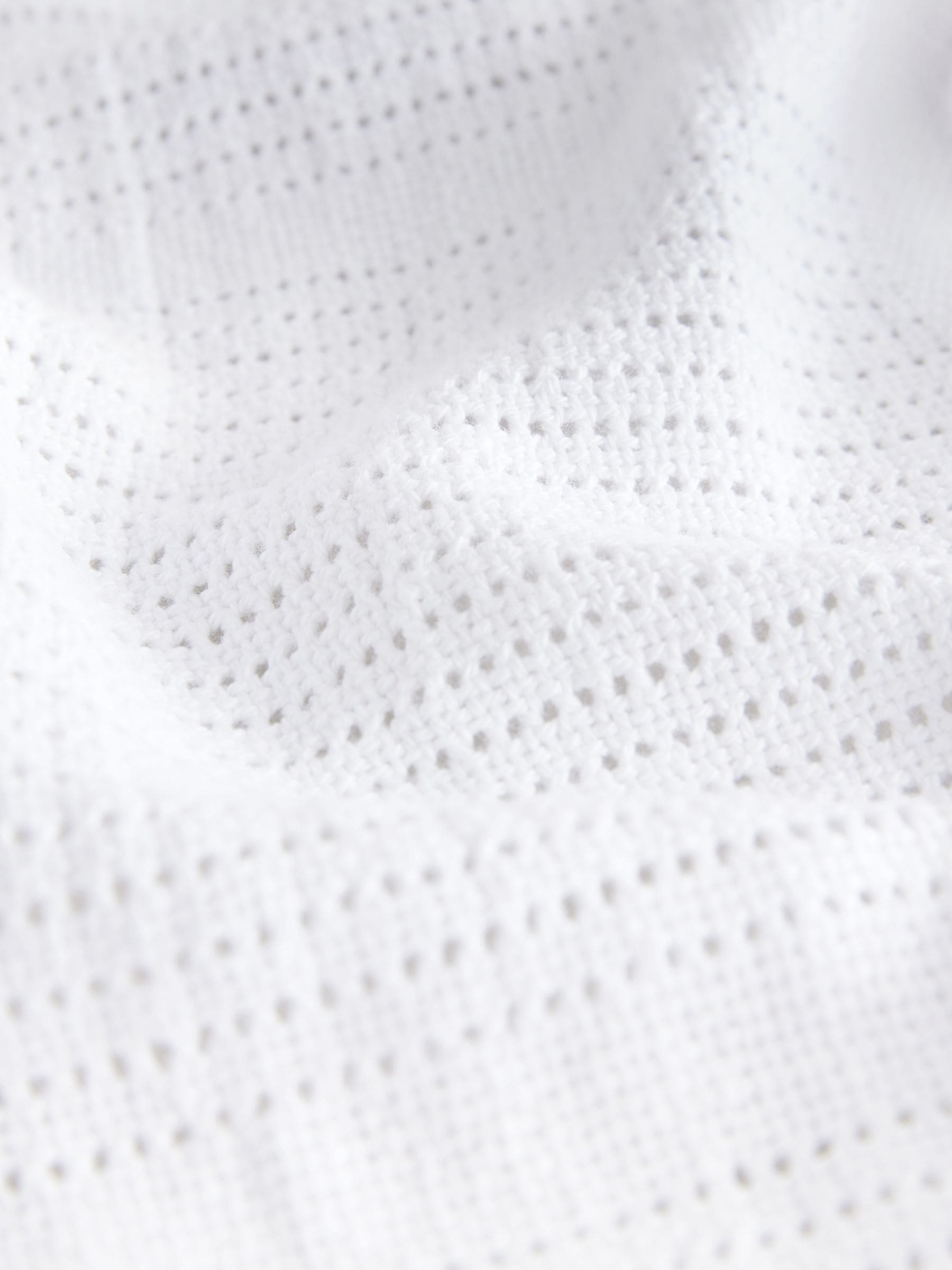 2 Pack White Cotton Baby Cellular Blankets - Size 75x95