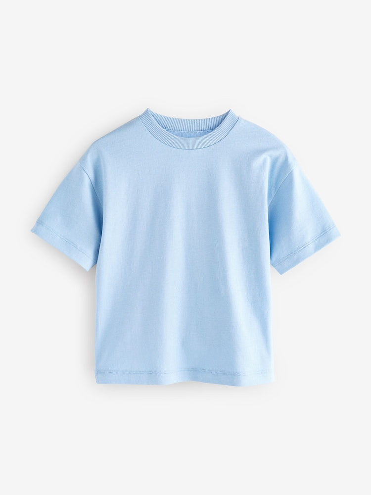 Blue Short Sleeve Plain T-Shirt (3mths-7yrs) - Blue / 12-18 Months (80-86cm)