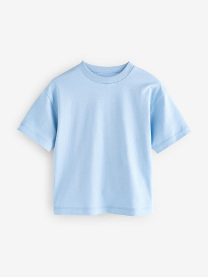Blue Short Sleeve Plain T-Shirt (3mths-7yrs) - Blue / 12-18 Months (80-86cm)