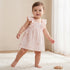 Juniors Square Neck Sleeveless Dress with Bloomers - Orange / 12-18 mths