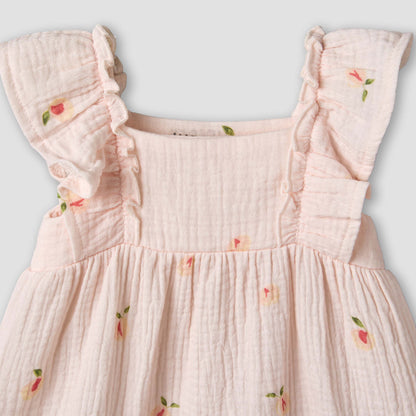 Juniors Square Neck Sleeveless Dress with Bloomers