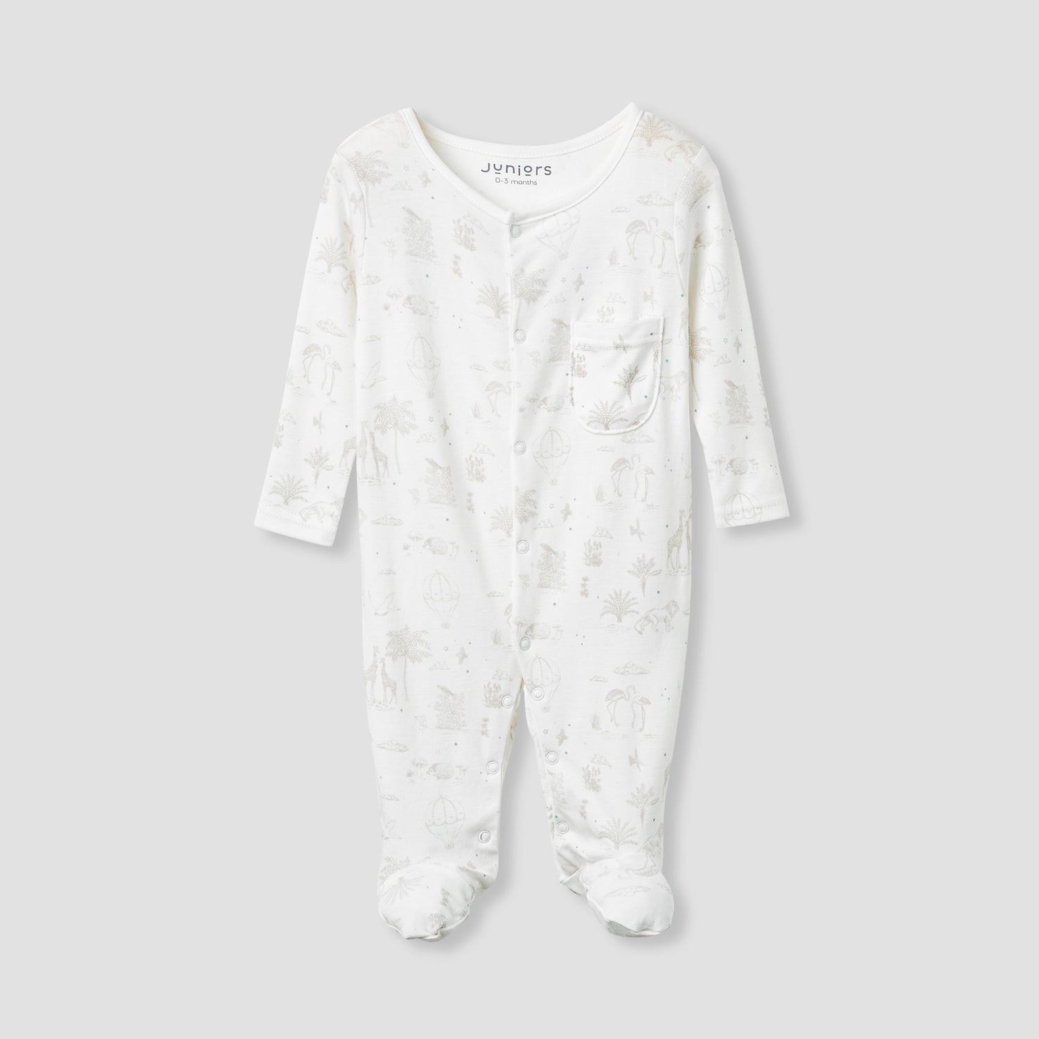 Juniors Printed Sleepsuit with Long Sleeves