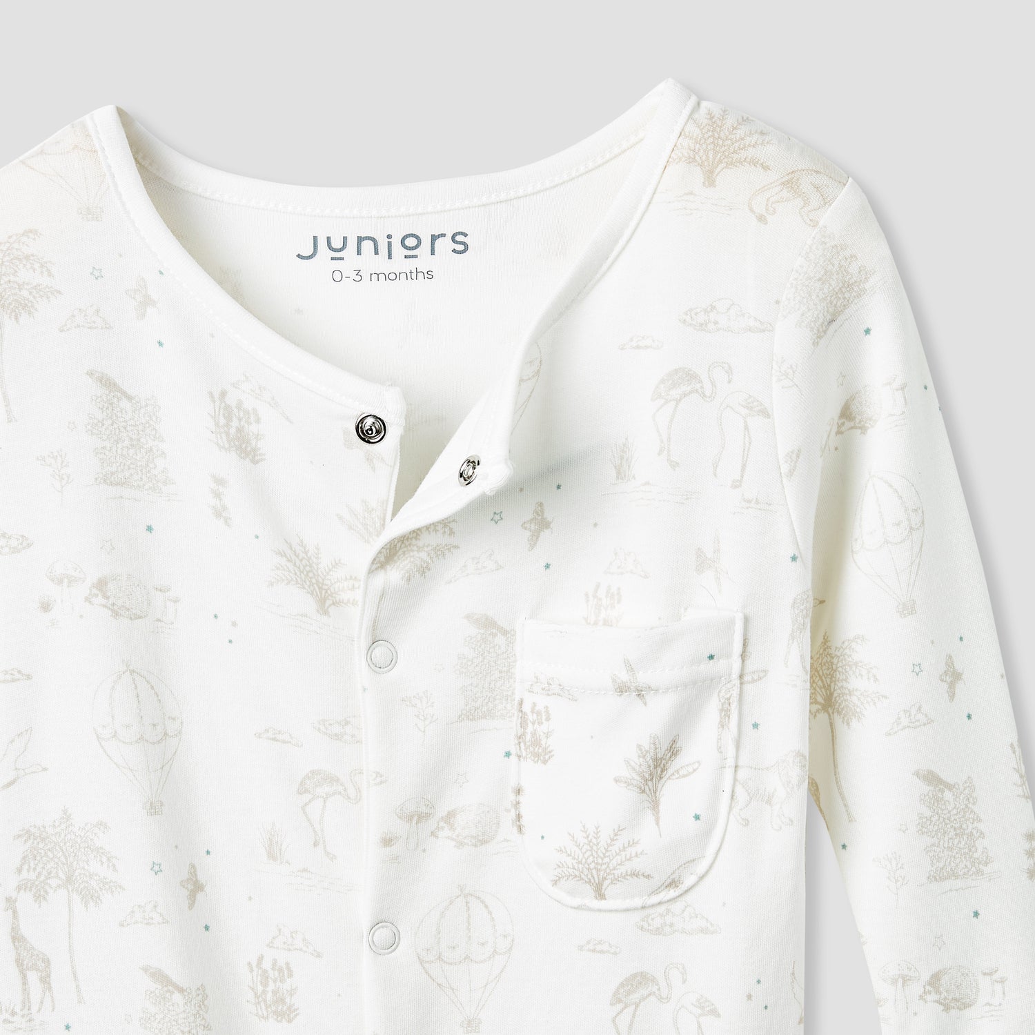 Juniors Printed Sleepsuit with Long Sleeves