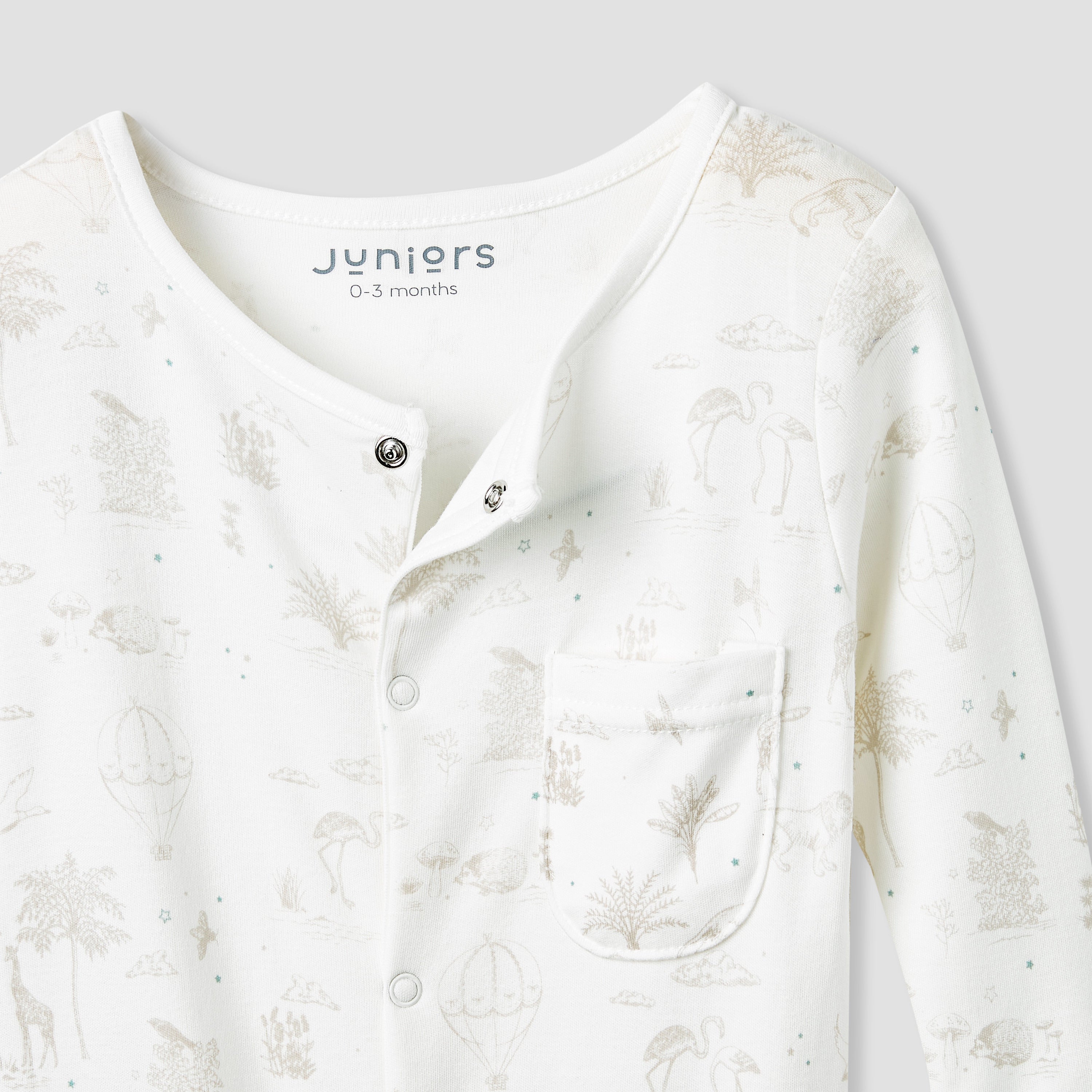 Juniors Printed Sleepsuit with Long Sleeves