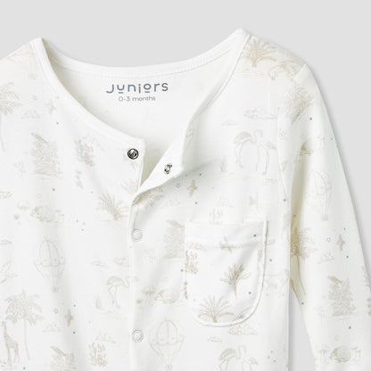 Juniors Printed Sleepsuit with Long Sleeves