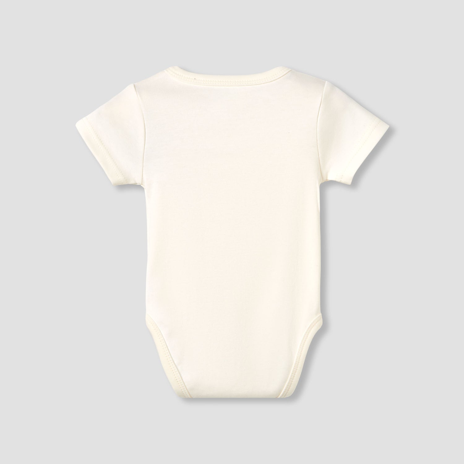 Giggles Cotton V-neck Short Sleeve Bodysuit with Rocking Horse Embroidery