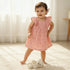 Juniors Square Neck Sleeveless Dress with Bloomers - Orange / 12-18 mths