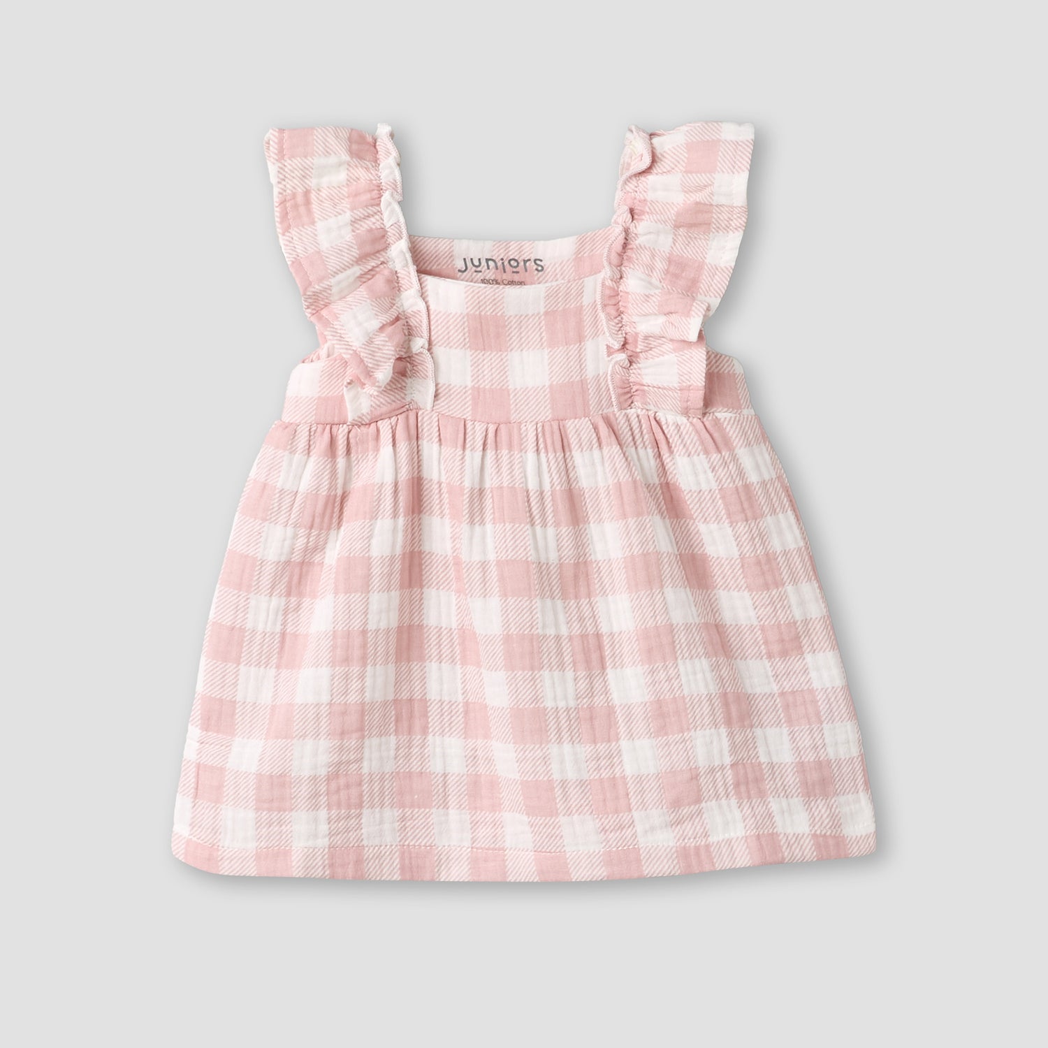 Juniors Square Neck Sleeveless Dress with Bloomers