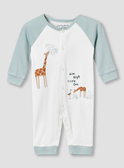 Juniors Cotton Round Neck Long Sleeve Sleepsuit with Giraffe Print-baby-boys-clothing-nightwear-sleepsuits-image-2
