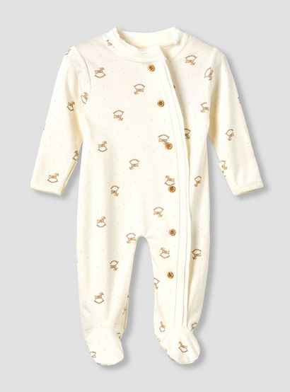 Giggles Cotton Round Neck Long Sleeves Sleepsuit with Rocking Horse Print-baby-boys-clothing-nightwear-sleepsuits-image-1