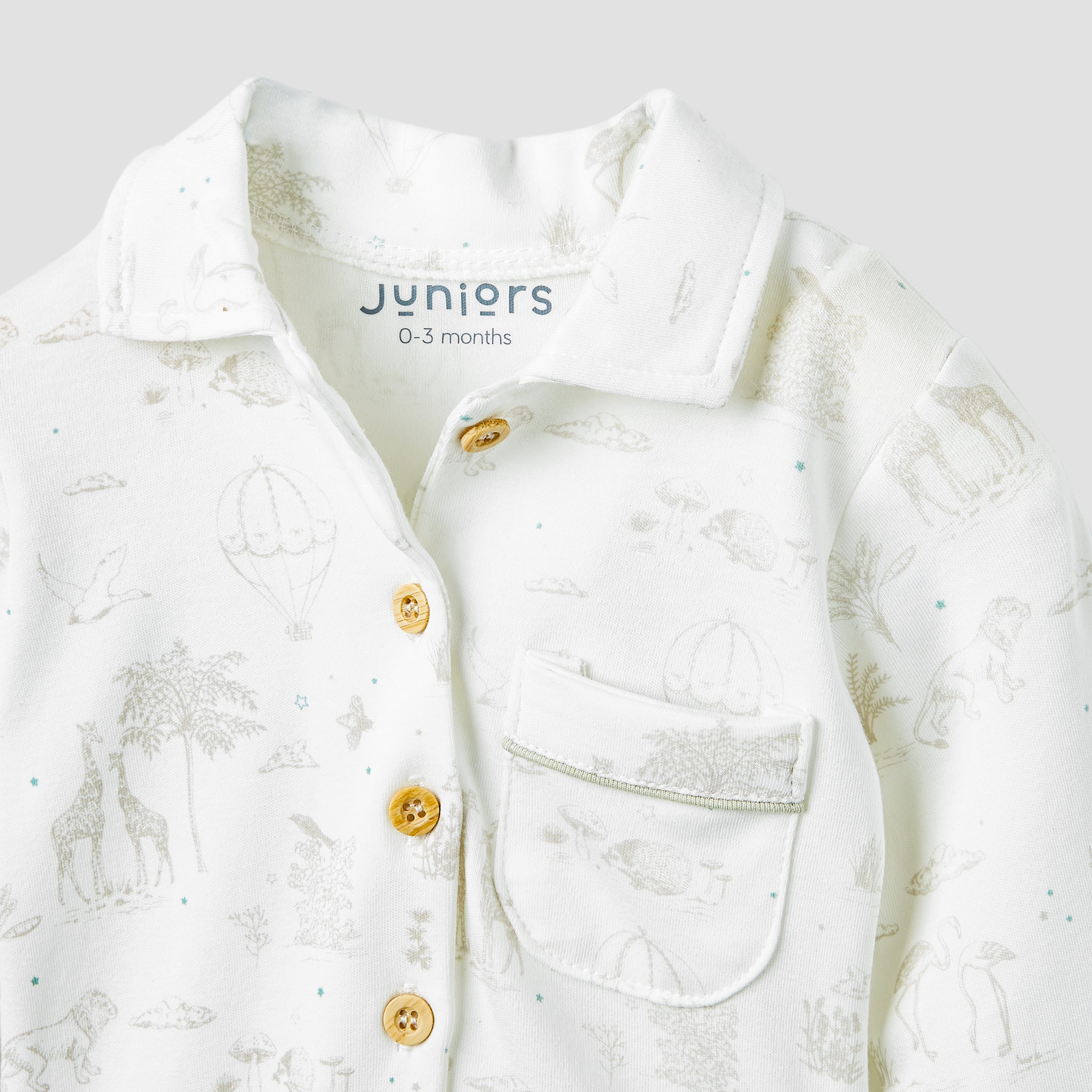 Juniors Printed Shirt and Pyjama Set