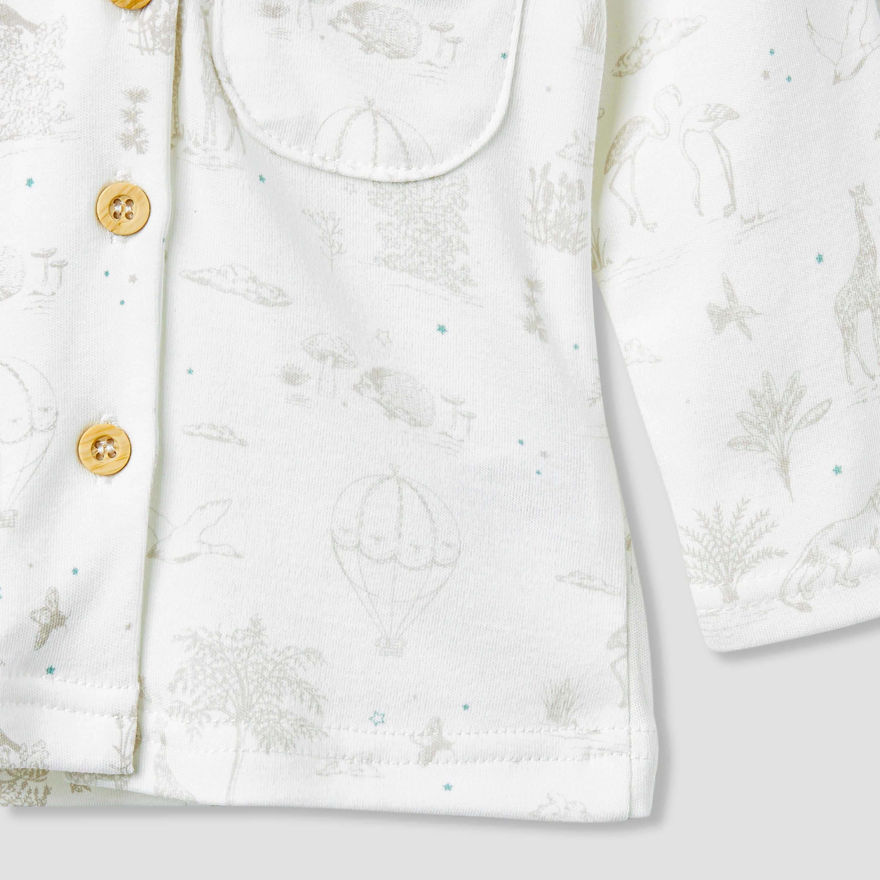 Juniors Printed Shirt and Pyjama Set