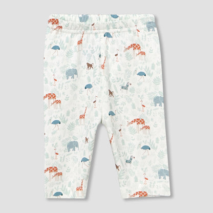 Juniors Cotton Collared Long Sleeve Pyjama Set with Animal Print