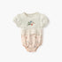 Juniors Embroidered Romper with Puff Sleeves and Lace Detail - Pink / 12-18 mths