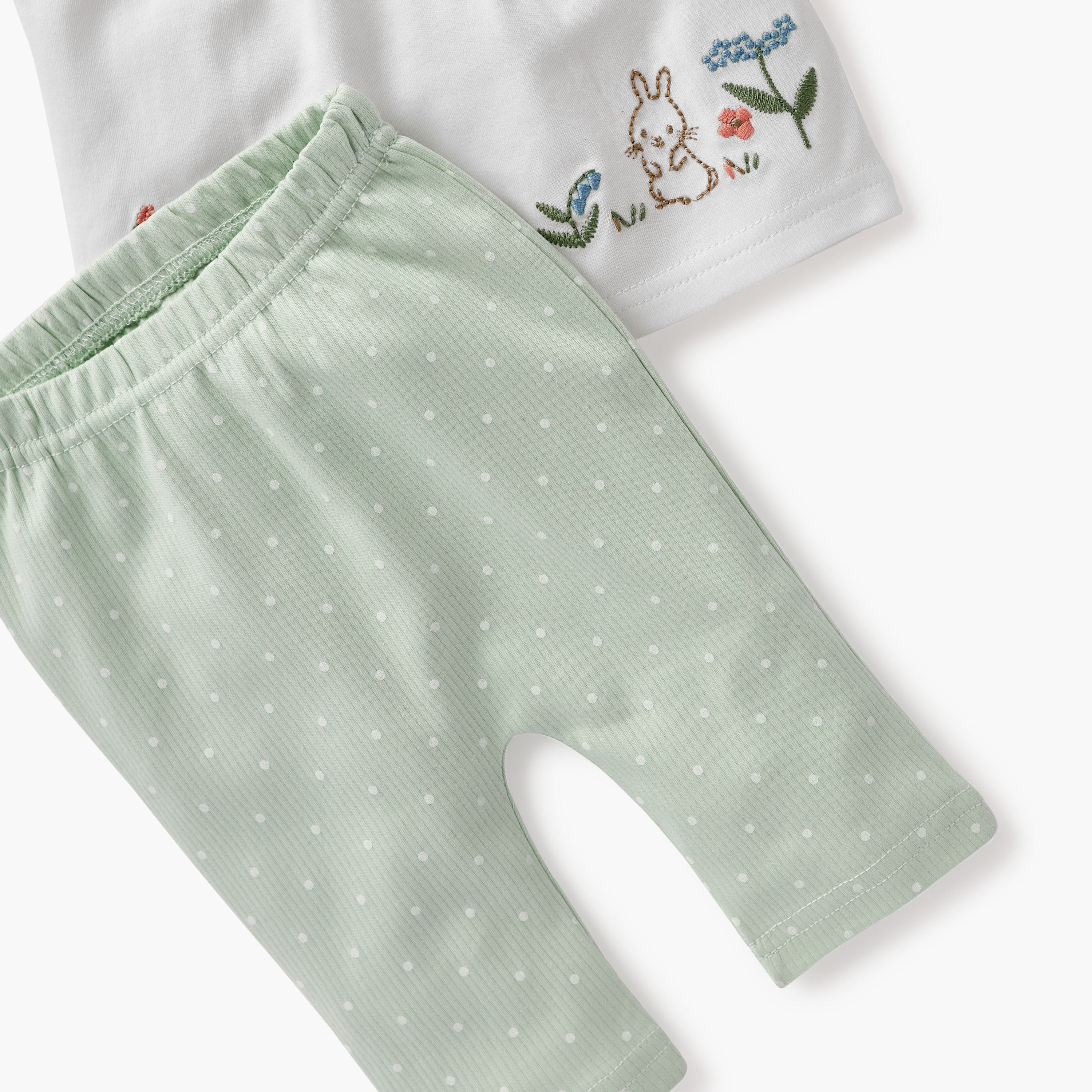 Juniors Embroidered Top and Pyjama Set