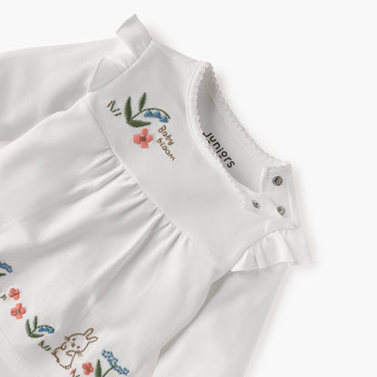 Juniors Embroidered Top and Pyjama Set