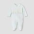Giggles Cotton Collared Long Sleeves Sleepsuit with Snap Button Closure - Green / 9-12 mths