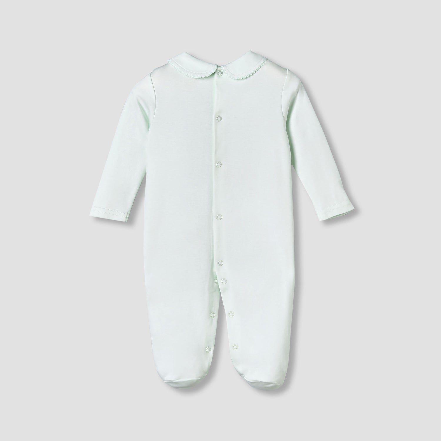 Giggles Cotton Collared Long Sleeves Sleepsuit with Snap Button Closure